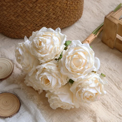 bouquet de roses artificielles pour décoration et photographie - vue 13 sur 13