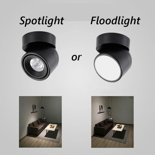 spot led brilm moderne intérieur aluminium downlight réglable 360° - vue 9 sur 11