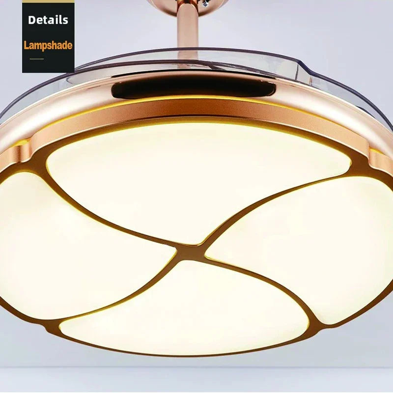 plafonnier moderne silencieux avec lumière et ventilateur intégré - vue 5 sur 12