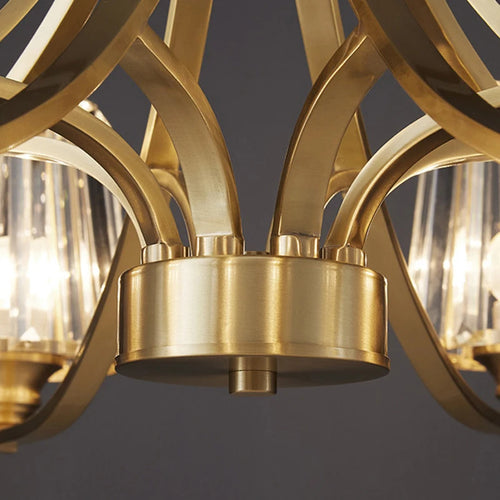 SANDYHA moderne cristal cuivre lustres nordique luxe Design intérieur décor à la maison lampe à LED pour salon salle à manger chambre - vue 5 sur 10