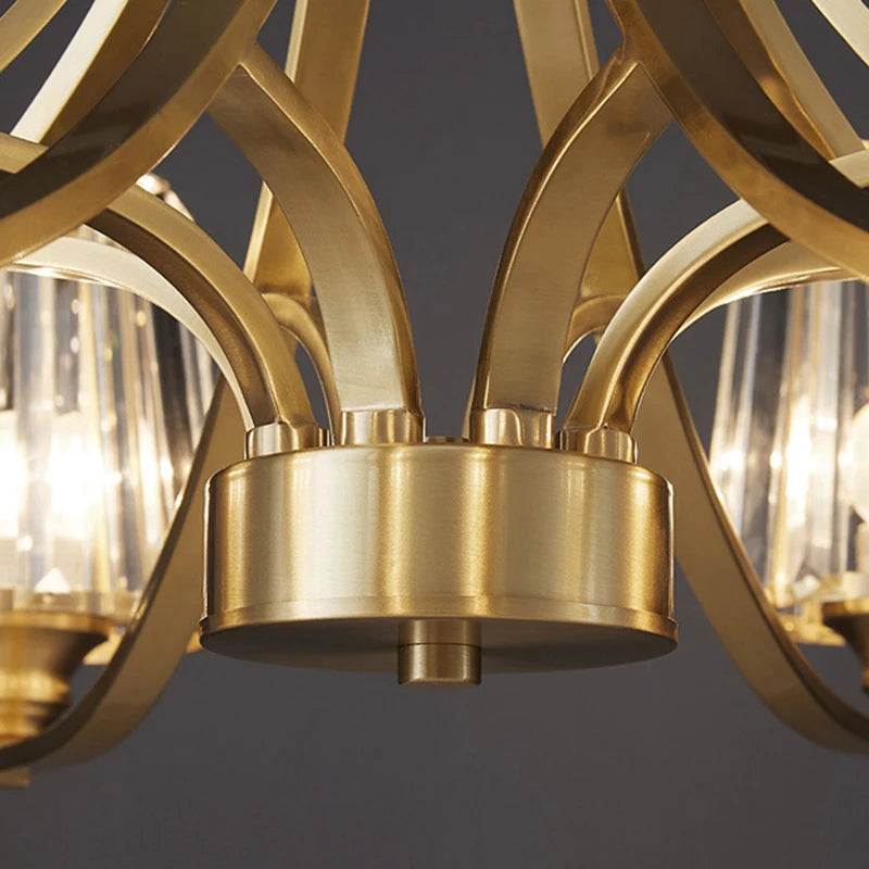 SANDYHA moderne cristal cuivre lustres nordique luxe Design intérieur décor à la maison lampe à LED pour salon salle à manger chambre - vue 4 sur 10