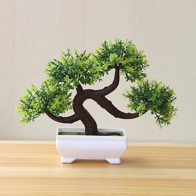 bonsaï plantes artificielles vertes décoration fête mariage et bureau - vue 11 sur 14