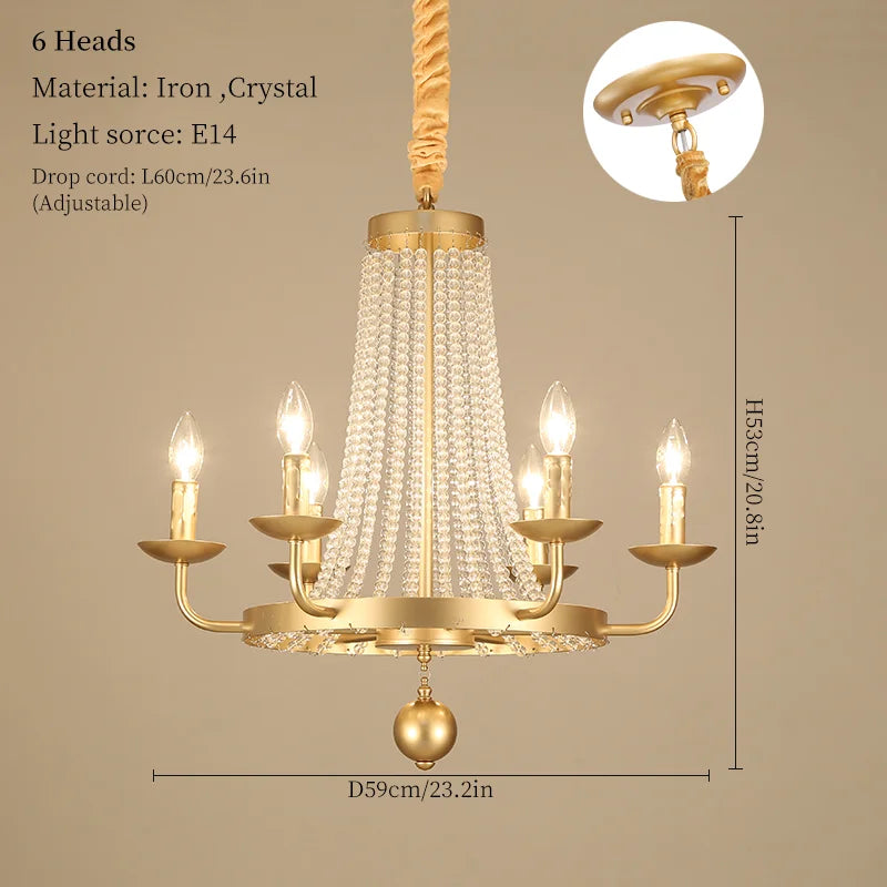 suspension vintage en cristal pour décoration rétro chic