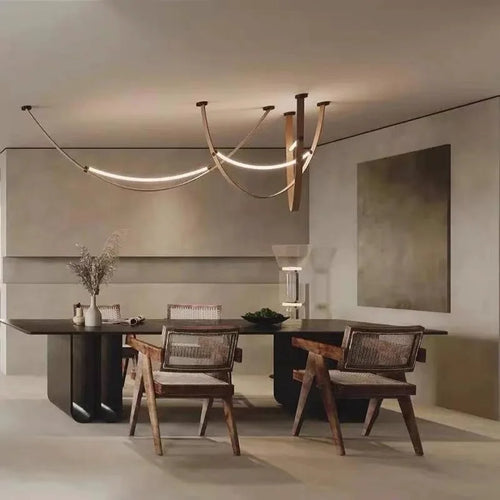 lustre led en silicone et cuir artificiel pour hôtel - vue 3 sur 11