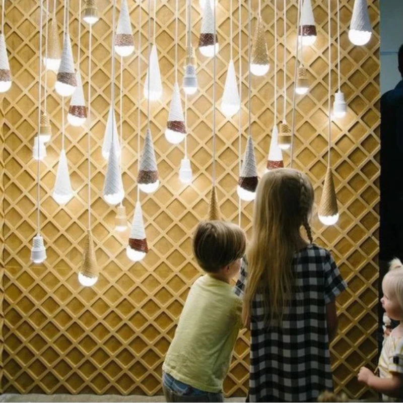 suspension en céramique pour chambre d enfant créative lampe à LED - vue 6 sur 8