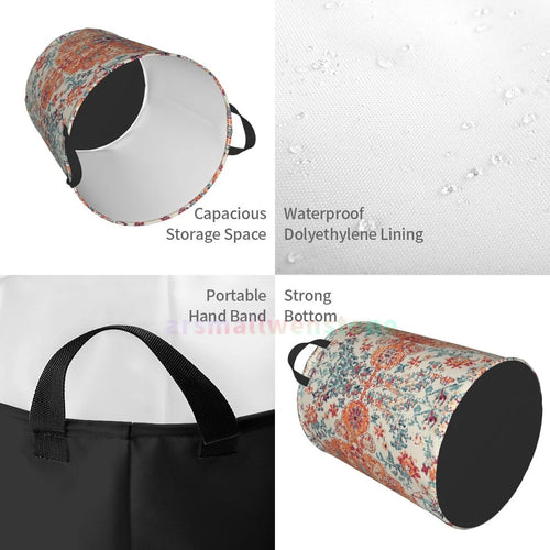 panier à linge boho en terre cuite pour rangement polyvalent - vue 6 sur 6