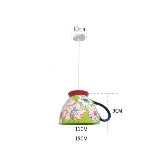 suspension moderne en céramique led théière pour cuisine - vue 26 sur 30