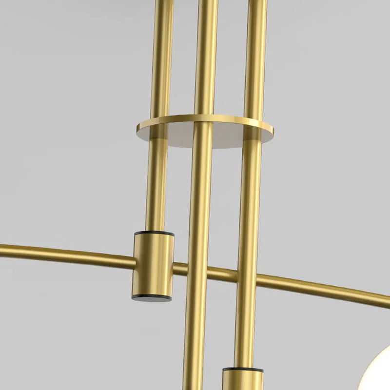 lustre en métal et verre pour barre de suspension cuisine - vue 5 sur 12
