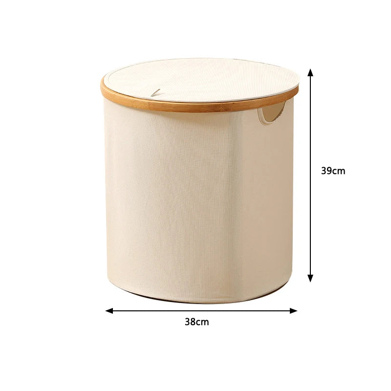 panier à linge pliable avec couvercle en tissu oxford - vue 10 sur 17