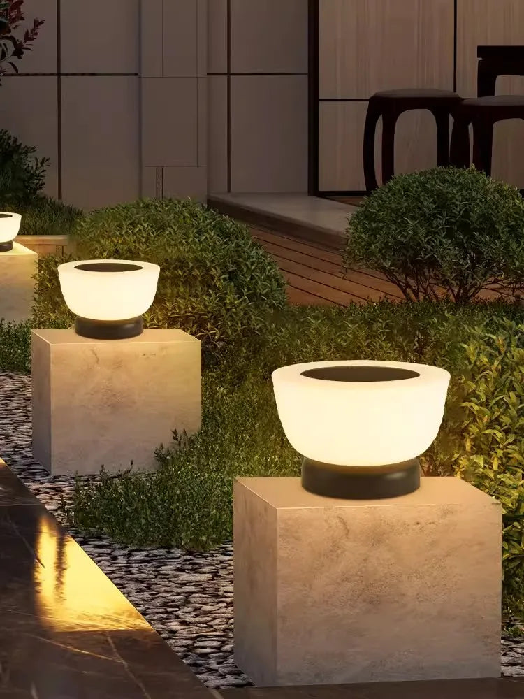 lampes solaires de jardin modernes pour extérieur villa - vue 5 sur 12