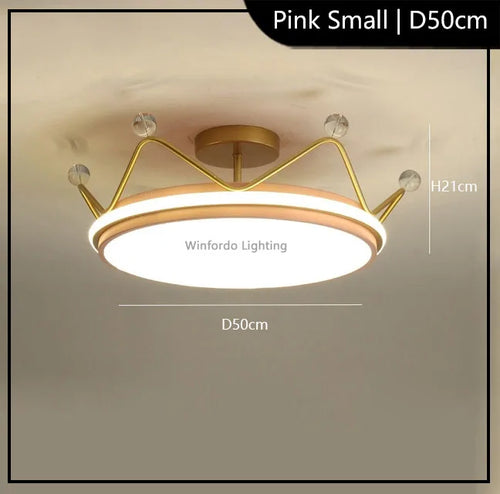 suspension pour enfants couronne leds moderne winfordo - vue 9 sur 12
