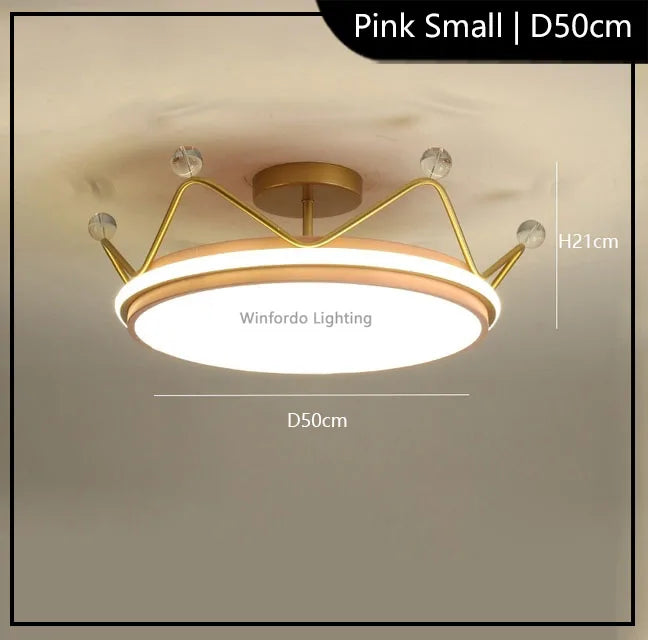 suspension pour enfants couronne leds moderne winfordo - vue 8 sur 12