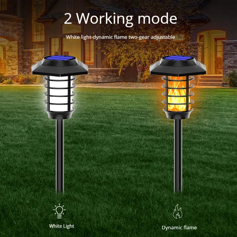 lampes solaires à flamme étanches pour décoration jardin - vue 4 sur 12