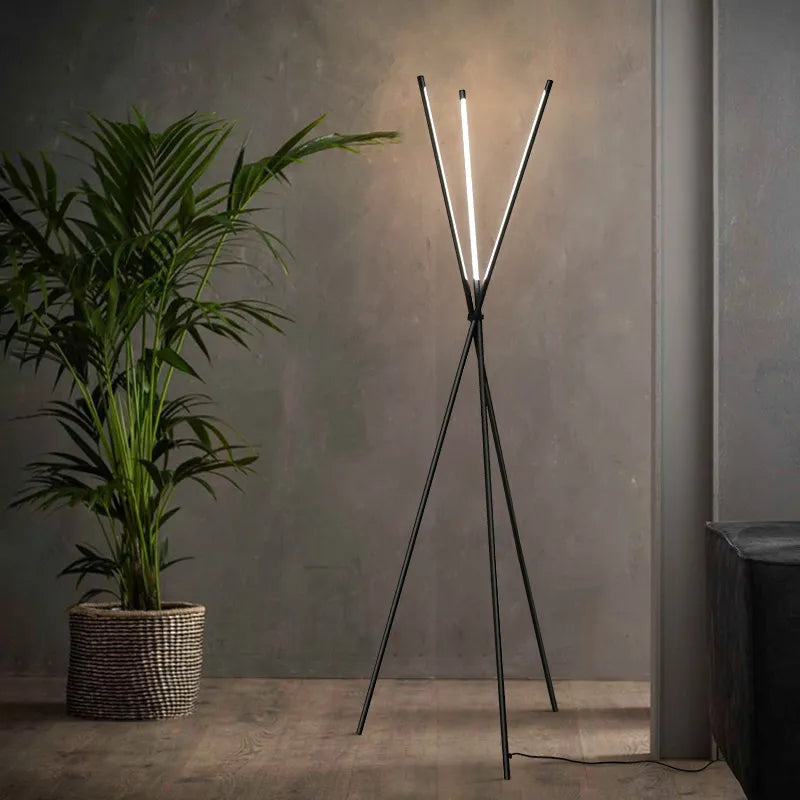 Lampadaire LED minimaliste et créatif en aluminium - vue 4 sur 8