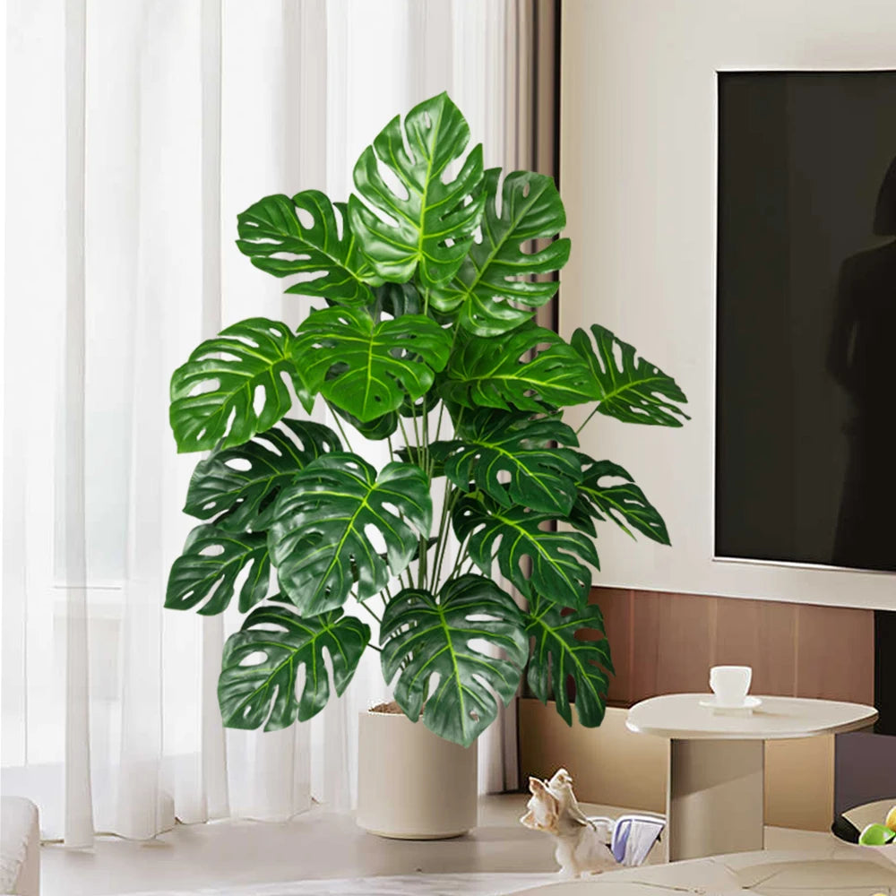 arbre monstera artificiel pour décoration de jardin et bureau - vue 2 sur 9