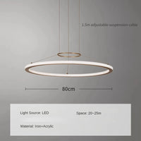 suspension circulaire minimaliste pour intérieur moderne créatif