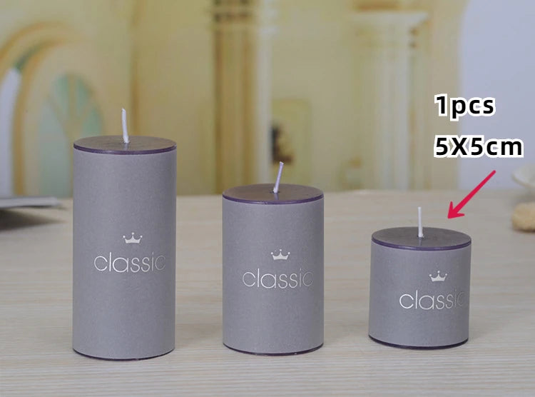 bougies piliers parfumées décoratives sans fumée en plusieurs tailles et couleurs - vue 7 sur 29