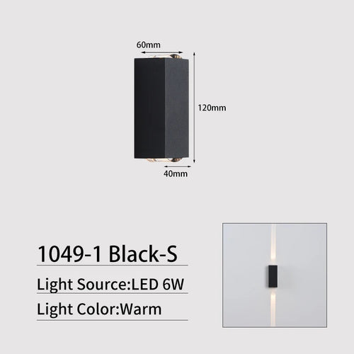 JoollySun applique murale LED lumières éclairage extérieur moderne décor à la maison luminaires pour balcon porche lampe étanche IP65 appliques murales - vue 9 sur 11