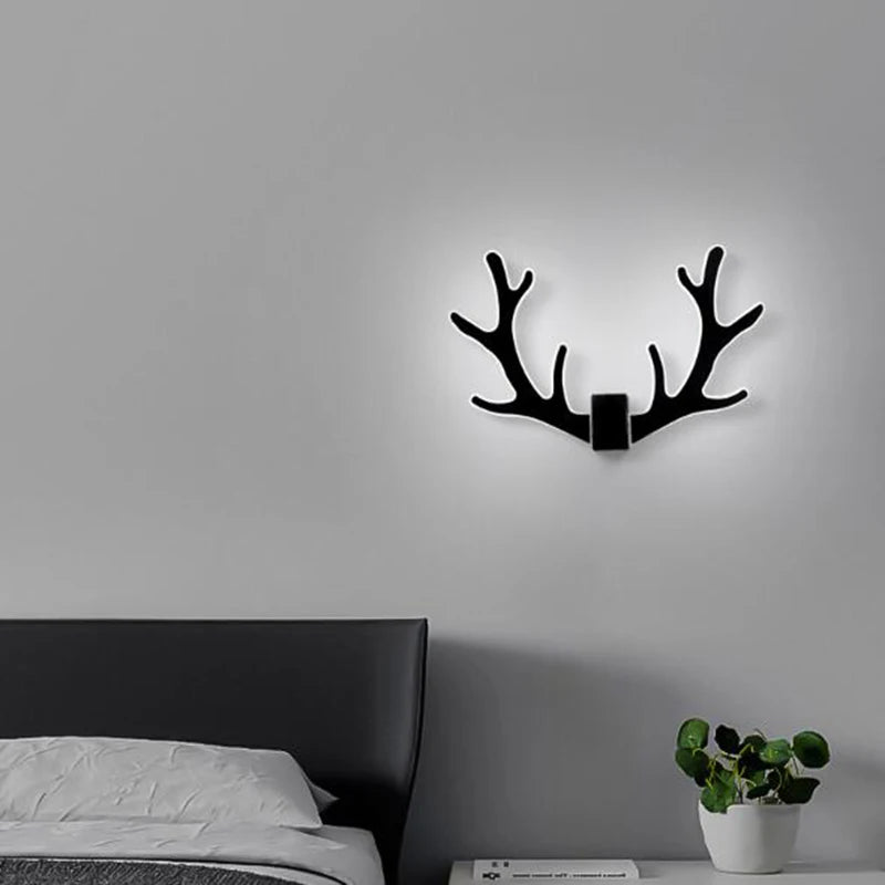 Applique murale tête de Cerf LED dessin animé - vue 1 sur 11