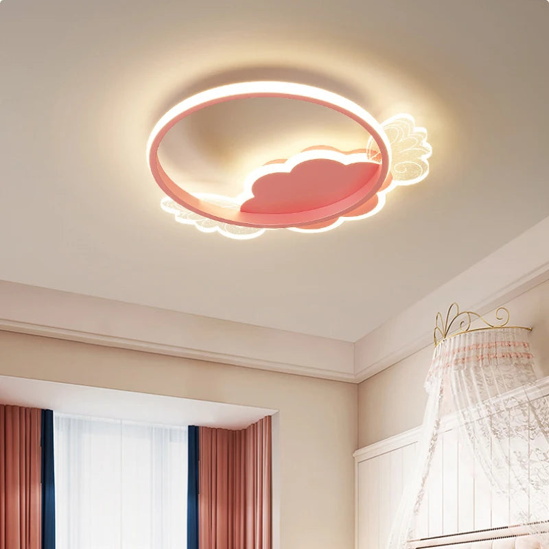 plafonnier nuage mignon pour chambre de princesse fille - vue 1 sur 11