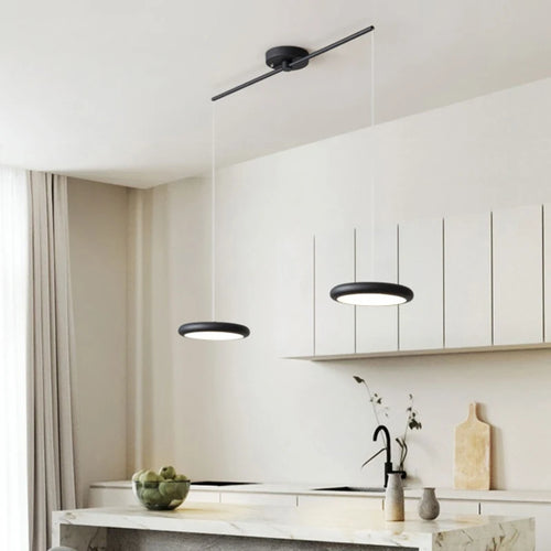 Nordique LED Suspension Lumière Vert 1-3 Tête Disque Lampes Suspendues Lustre Pour Salon Chambre Cuisine Salle À Manger Décor À La Maison Luminaire - vue 4 sur 21