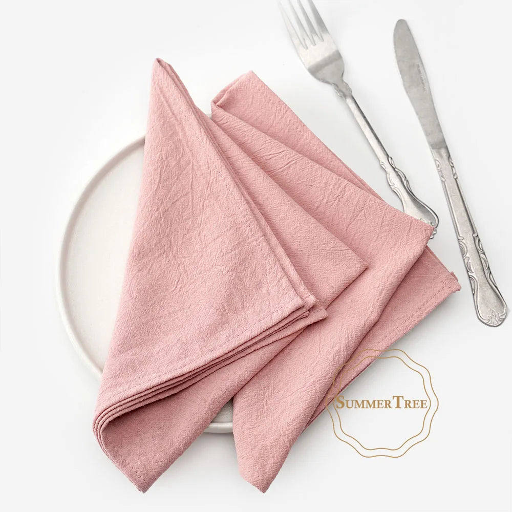 Serviette de table coton lavé style vintage - vue 5 sur 7