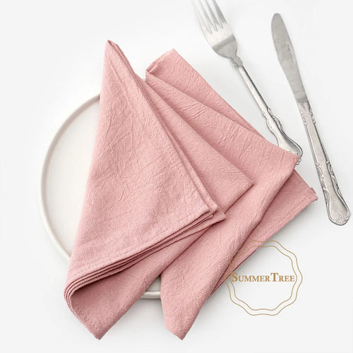 Serviette de table coton lavé style vintage - vue 6 sur 7