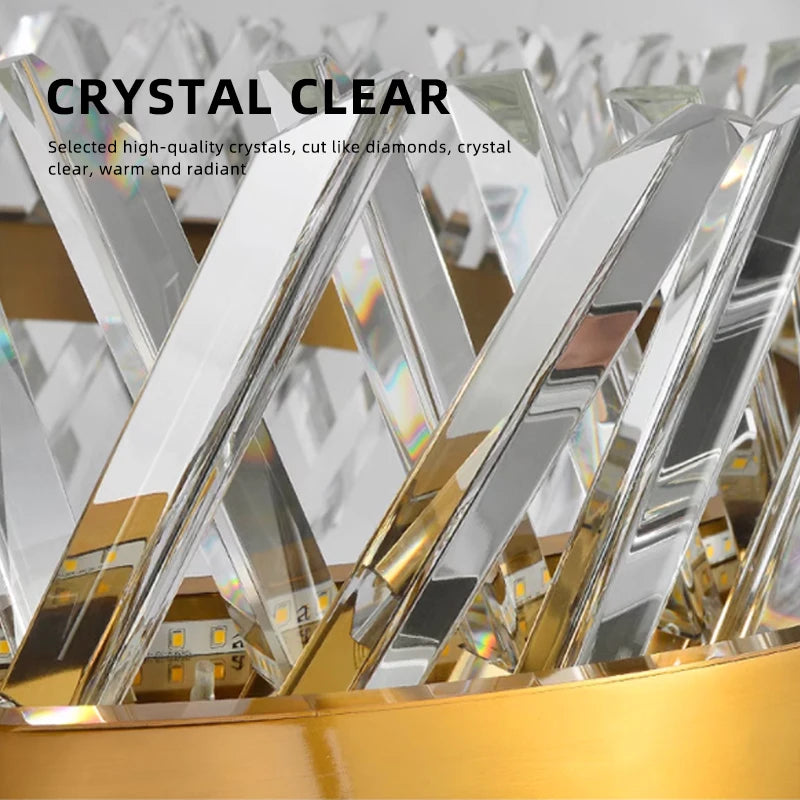 lustre en cristal lumineux suspension décorative pour intérieur - vue 4 sur 9