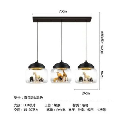suspension LED design moderne en forme d'animal pour décoration intérieure - vue 11 sur 12