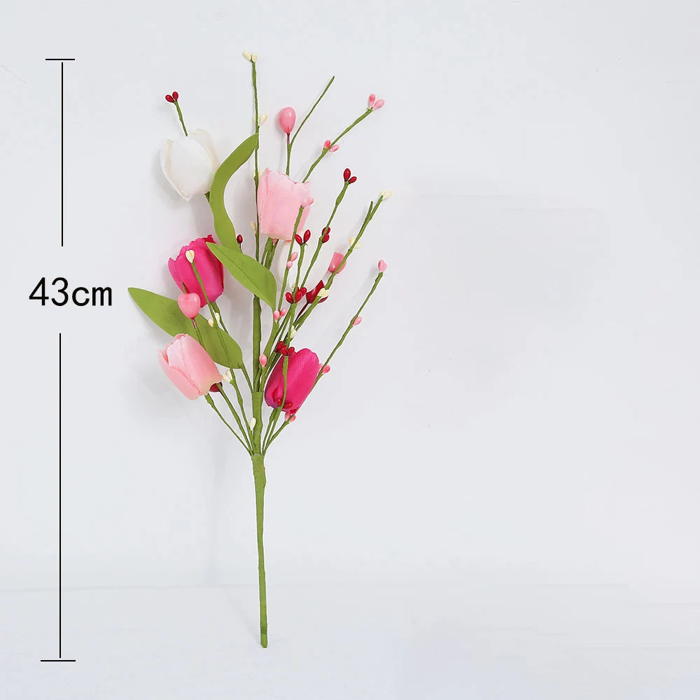 décoration florale tulipes artificielles pour la saint-valentin - vue 3 sur 12