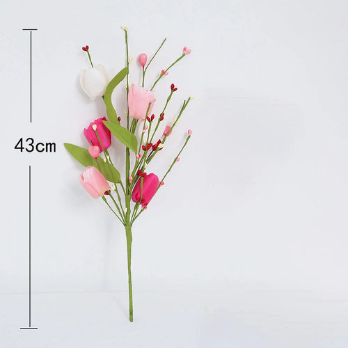 décoration florale tulipes artificielles pour la saint-valentin - vue 4 sur 12