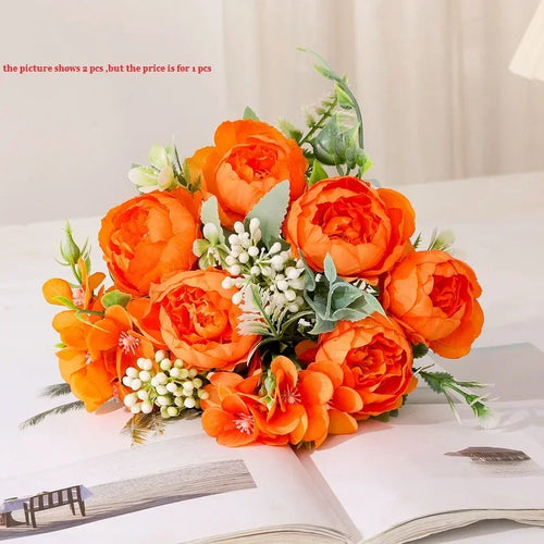 bouquet de pivoines artificielles pour décoration intérieure - vue 8 sur 12