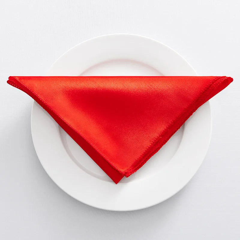 Serviette de table satin decoratif pour reception lot