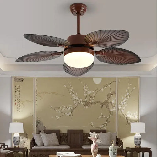 ventilateur de plafond industriel avec lampe japonaise rétro - vue 2 sur 7