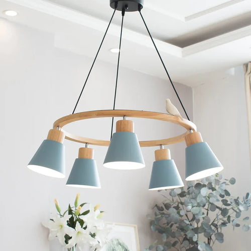 Lampe suspension nordique moderne Macaron - vue 4 sur 18