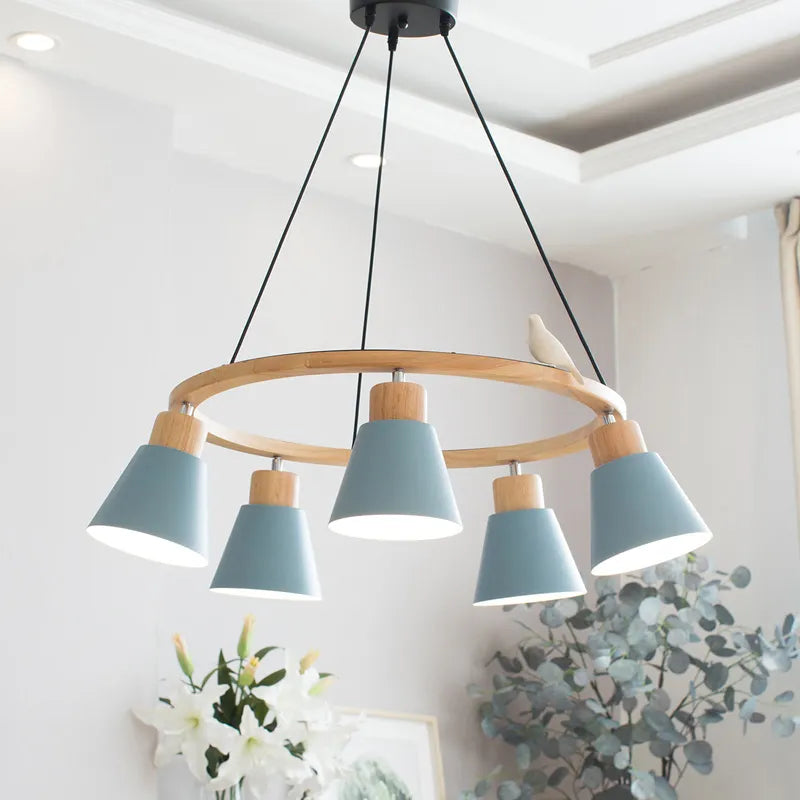 Lampe suspension nordique moderne Macaron - vue 4 sur 18