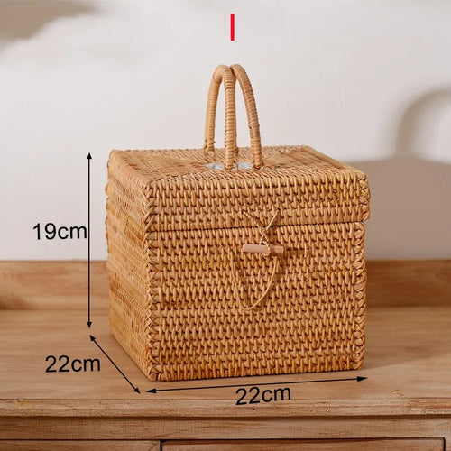 panier de rangement en rotin pour aliments et thé - vue 9 sur 16