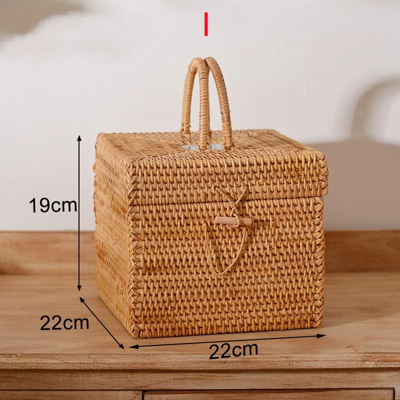 panier de rangement en rotin pour aliments et thé - vue 8 sur 16