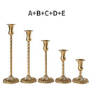 kit de bougeoirs décoratifs en laiton doré pour mariage et dîner