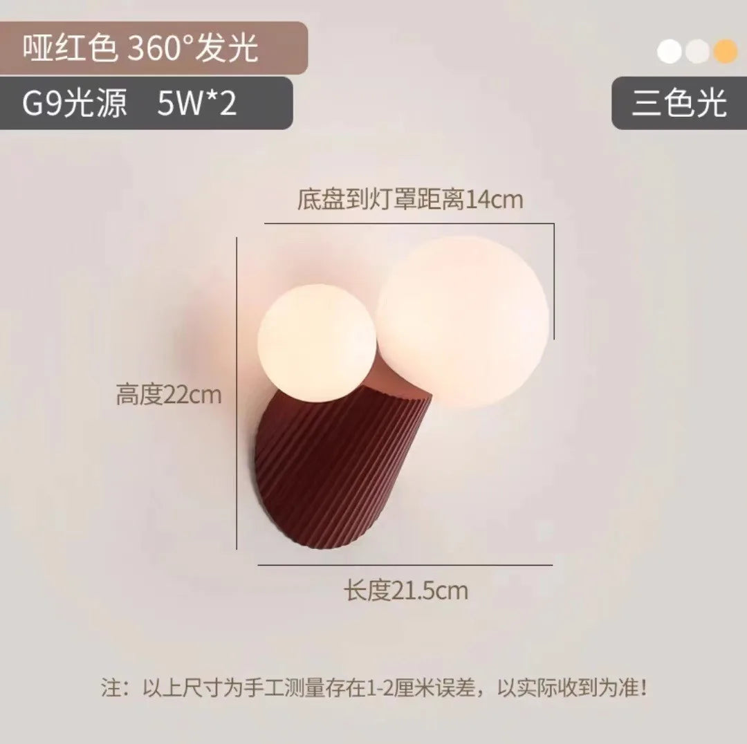 applique murale led cactus en résine verre pour étude - vue 8 sur 11