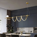 lustre en forme de verre blanc avec éclairage led intégré