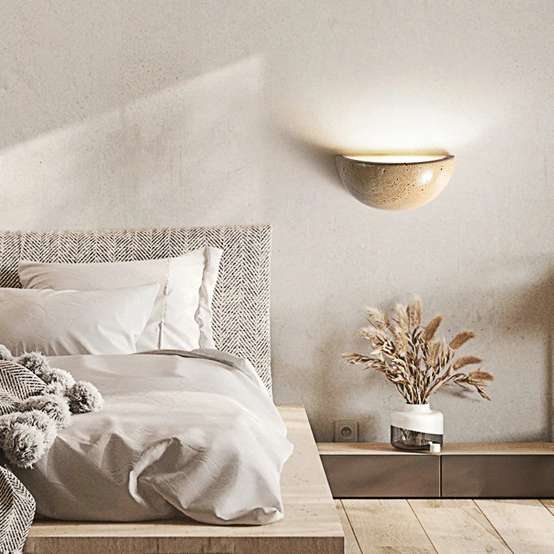 Applique murale moderne en pierre de grotte jaune naturelle Pure - vue 3 sur 6