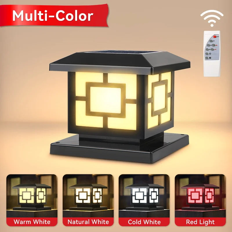 lampes solaires led étanches avec télécommande pour jardin - vue 3 sur 10
