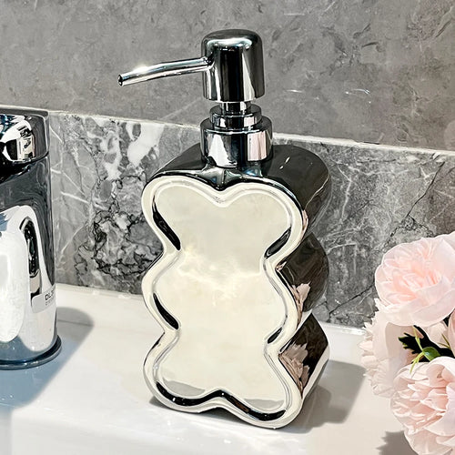 bouteille en céramique créative en forme de fleur pour gel et savon - vue 10 sur 10