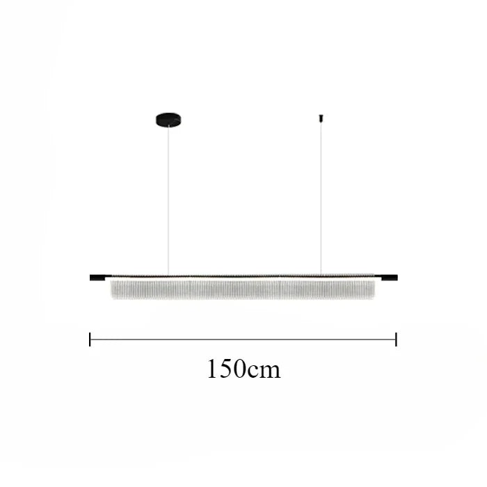 lustre linéaire moderne pour décoration intérieure et restaurant - vue 17 sur 18