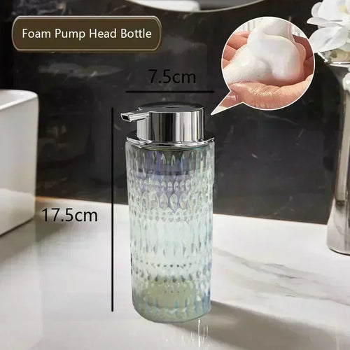 bouteille de savon en verre pour salle de bain élégante et pratique - vue 10 sur 24