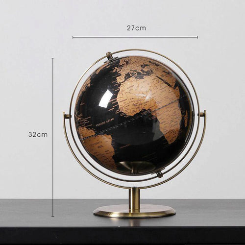 globe rotatif décoratif européen lumineux artisanat créatif luxe - vue 7 sur 10