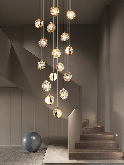 lustre rotatif design nordique en cristal pour éclairage intérieur - vue 3 sur 18