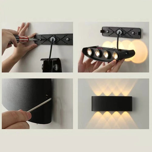 applique murale extérieure led étanche pour éclairage moderne - vue 4 sur 7