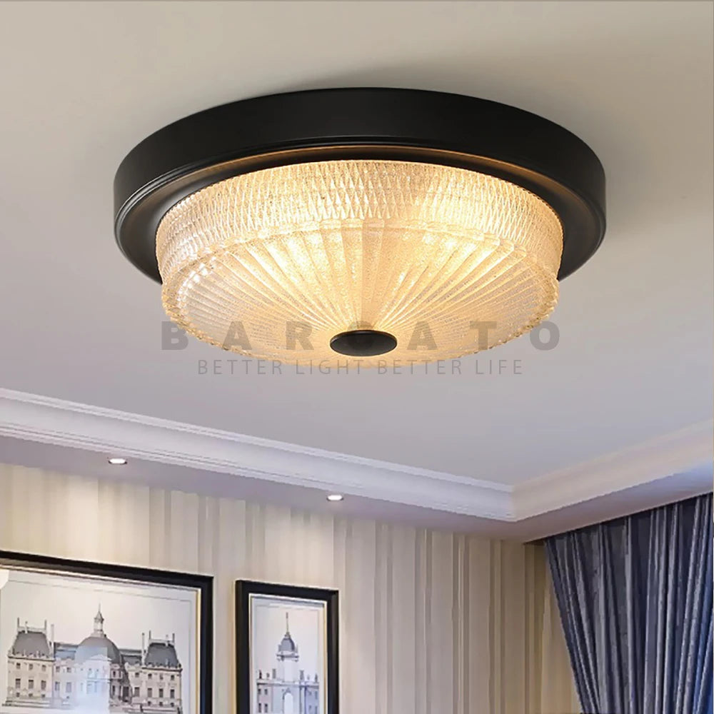plafonnier Style américain LED créatif couloir allée blanc verre dépoli abat-jour lanternes décoration de la maison - vue 5 sur 8